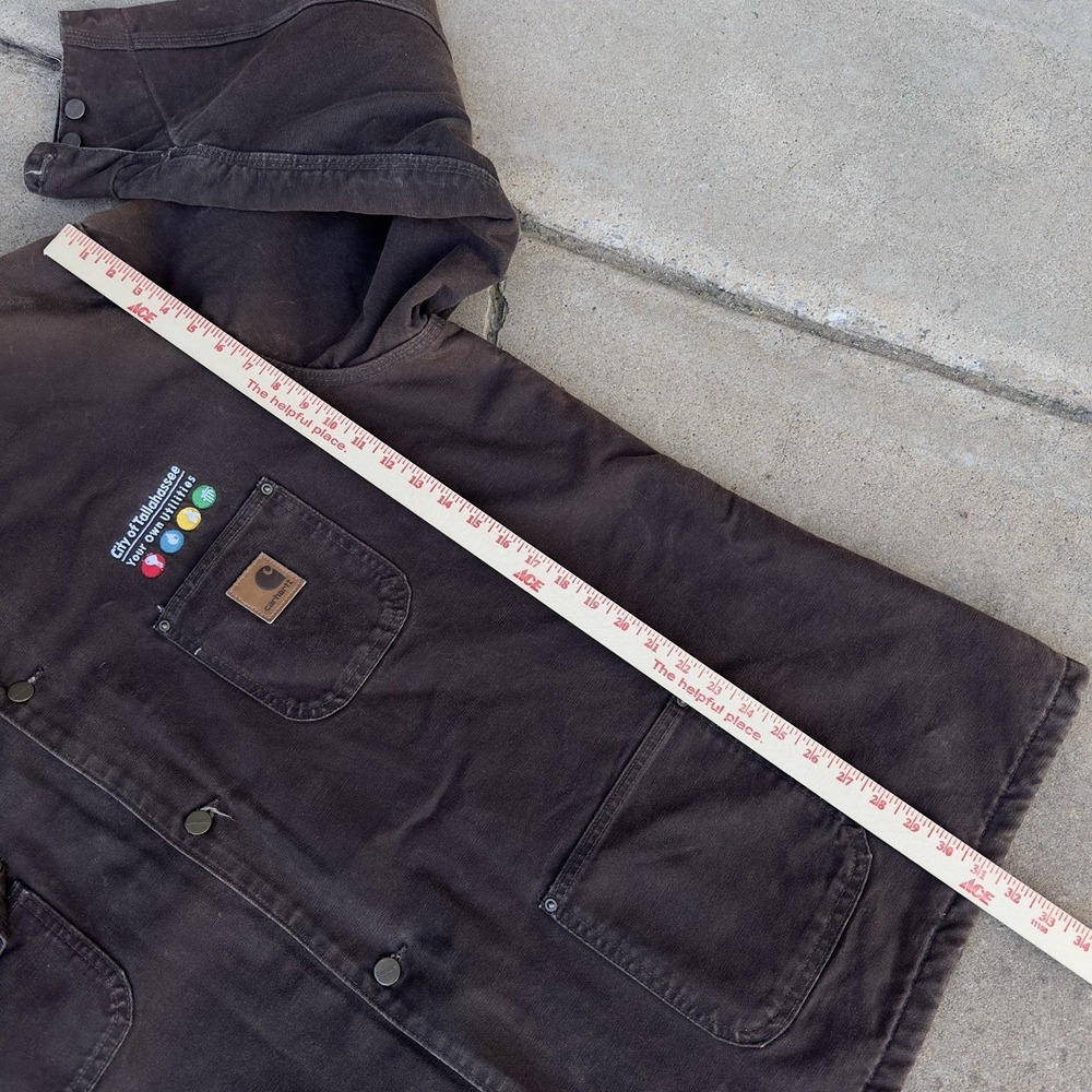 VTG Carhartt C02 DKB Chore Coat Jacket Men's 3XL Tall Blanket Lined Dark Brown * - Picture 9 of 14